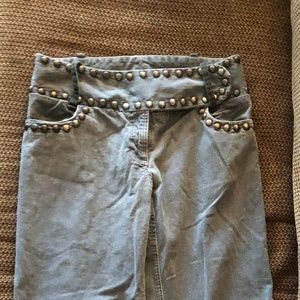 Plenty Cropped Wide Leg Studded Capris Size 4